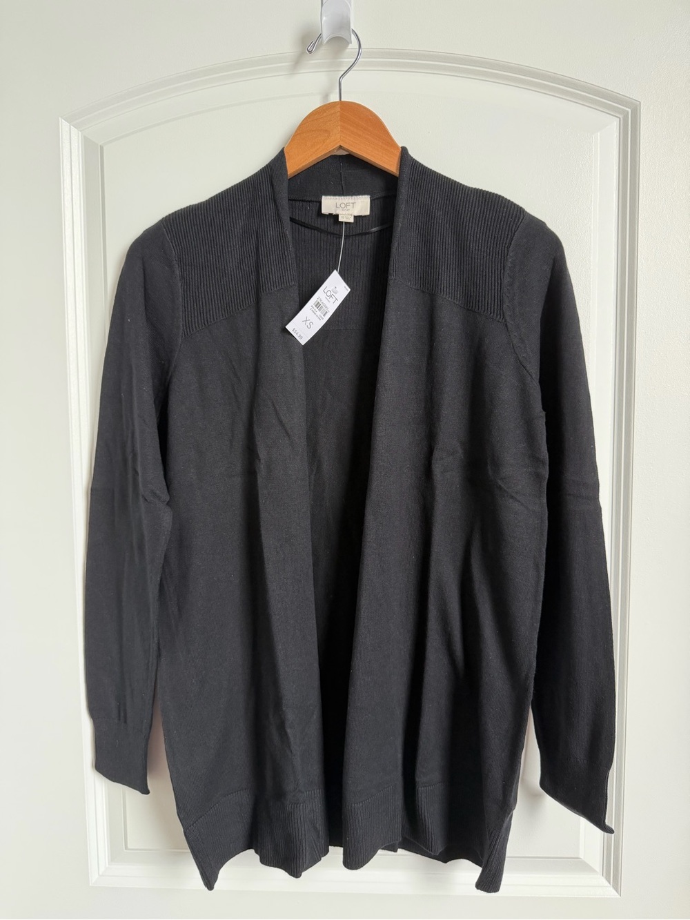 LOFT Outlet Black Open Cardigan